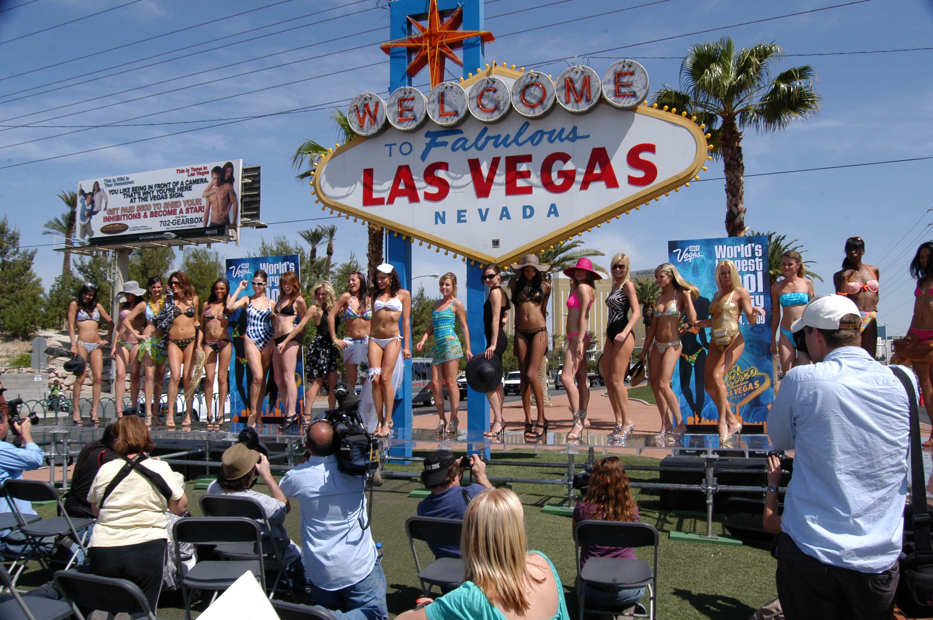 World's largest bikini parade on Las Vegas Strip