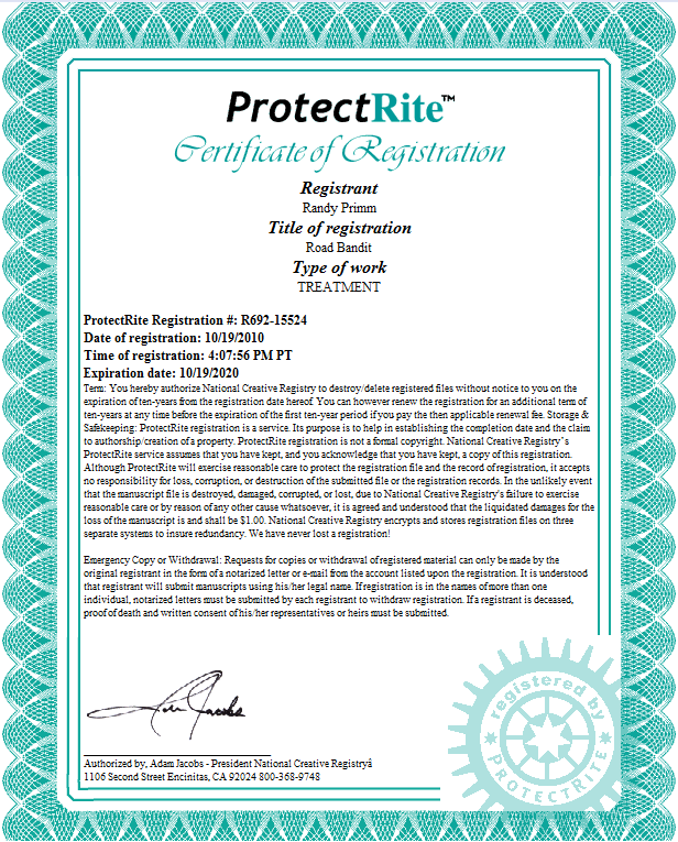 RB Copyright Certificate